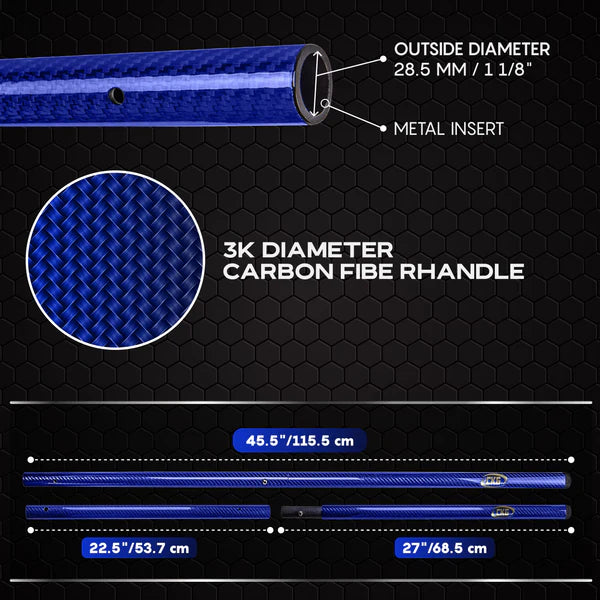 CKG Carbon Fibre Travel Handle Blue