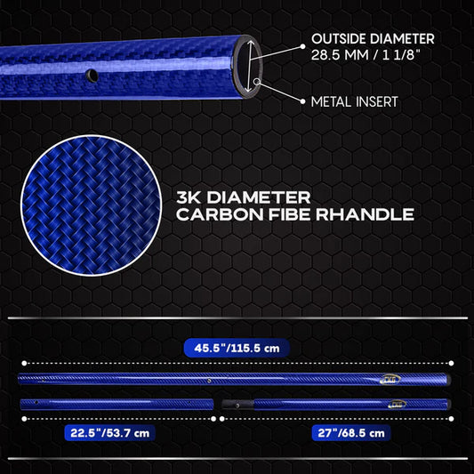 CKG Carbon Fibre Travel Handle Blue