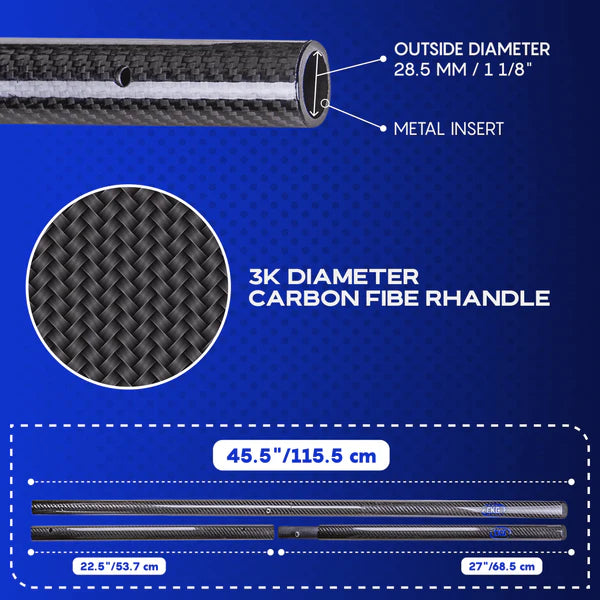 CKG Carbon Fibre Travel Handle Black