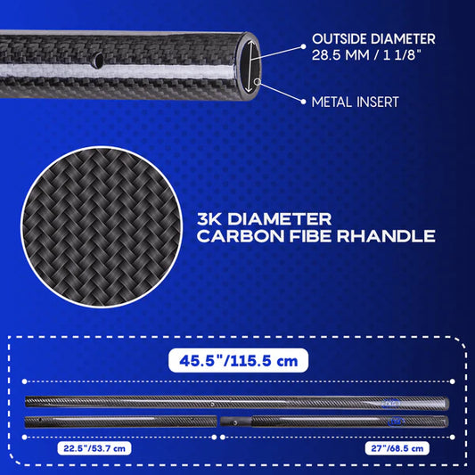 CKG Carbon Fibre Travel Handle Black